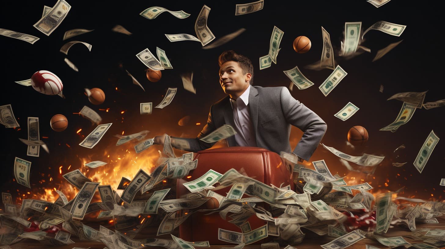 Gamer sedang menikmati taruhan sportsbook dengan garudajitu
